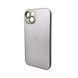 Чехол для смартфона AG Glass Matt Frame Color Logo for Apple iPhone 14 Titanium Grey 100488041 фото 1