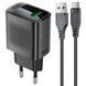 Мережевий зарядний пристрій з кабелем ACEFAST A90 QC18W GaN single USB-A charger set (P3) (EU) Black 235133920 фото 1