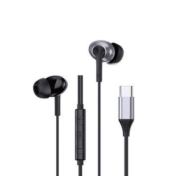 Навушники дротові WIWU EB318 Stereo Wired Earbuds EB318 (Type-C) Black 615820682 фото