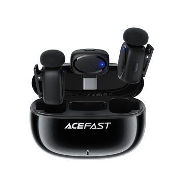 Бездротова мікрофонна система ACEFAST R2 dual-mic (Type-C) Black 208531487 фото