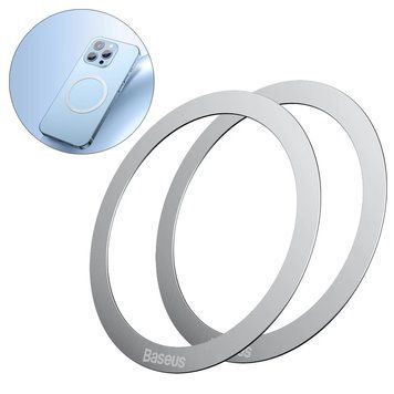 Пластина для магнітного тримача Baseus Halo Series Magnetic Metal Ring（2pcs/pack）Silver 742620776 фото