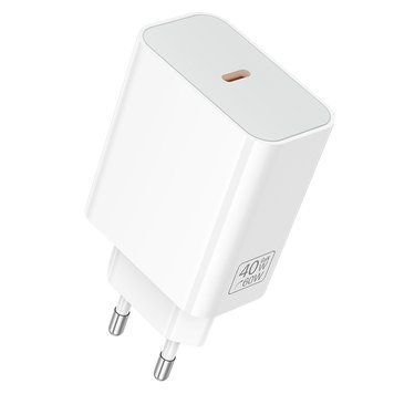 Мережевий зарядний пристрій BOROFONE BA109A Star single port PD40W charger (EU) White 558620683 фото