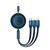 Кабель Baseus Bright Mirror 2 Series Retractable 3-in-1 Fast Charging Data Cable USB to M+L+C 66W 1.1m Purple 522184061 фото