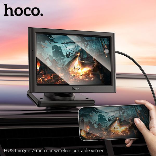 Монитор для авто HOCO HU2 Imogen 7-inch car wireless portable screen Black 424237538 фото