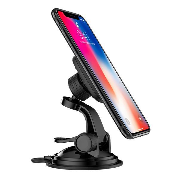 Автодержатель для телефона HOCO CA28 Happy journey series suction cup magnetic car holder Black 106366111 фото