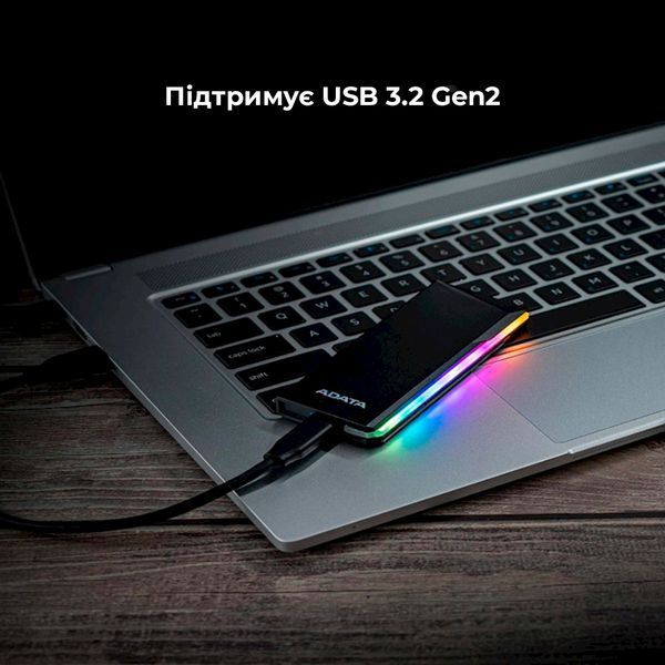 Зовнішня кишеня для накопичувача A-DATA EC700G для SSD M.2 PCIe/SATA USB3.2 Gen2 Type-C Black 477486514 фото