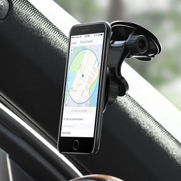 Автодержатель для телефона HOCO CA28 Happy journey series suction cup magnetic car holder Black 106366111 фото