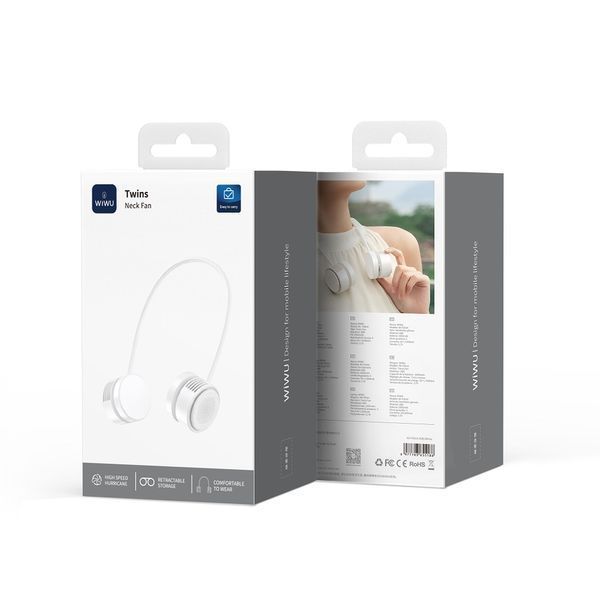 Вентилятор WIWU Twins Neck Fan Wi-FS014 White 679706823 фото