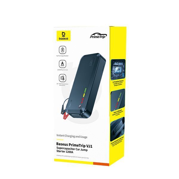 Автомобільний пуско-зарядний пристрій Baseus PrimeTrip VJ1 Supercapacitor Car Jump Starter 1200A Cosmic Black 324283931 фото