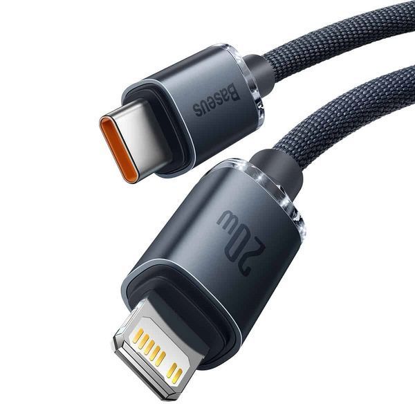 Кабель Baseus Crystal Shine Series Fast Charging Data Cable Type-C to iP 20W 1.2m Pink 106715208 фото