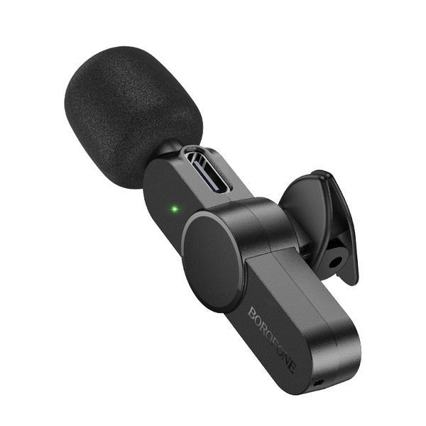 Бездротова мікрофонна система BOROFONE BFK12 Trophy lavalier (Lightning) Black 104942762 фото