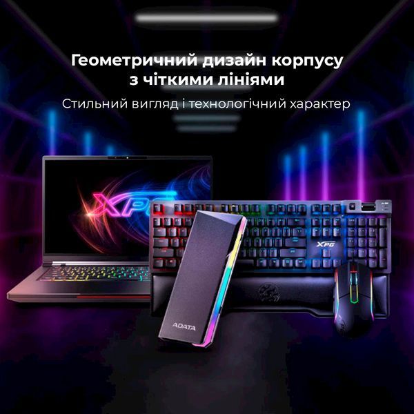 Зовнішня кишеня для накопичувача A-DATA EC700G для SSD M.2 PCIe/SATA USB3.2 Gen2 Type-C Black 477486514 фото