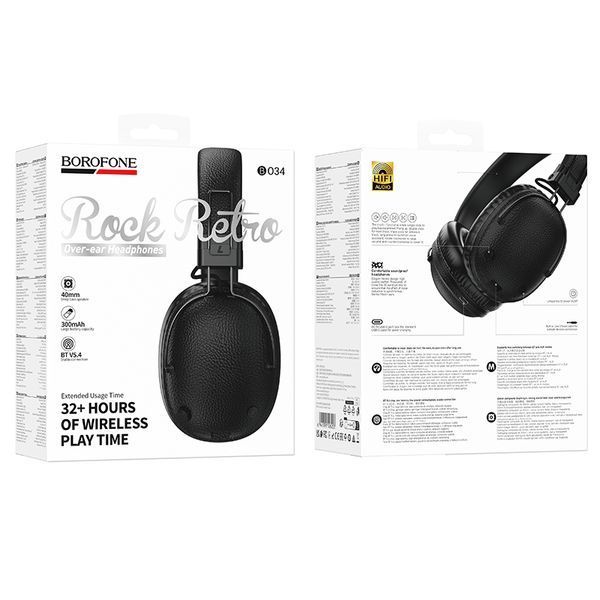 Бездротові накладні навушники BOROFONE BO34 Suenos BT headset Black 779794935 фото
