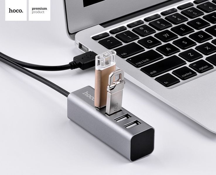 USB-хаб HOCO HB1 4USB Line machine Tarnish 624005533 фото