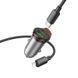 Автомобильное зарядное устройство HOCO NZ16A Rigorous 43W dual port PD25W+QC3.0 car charger set(C to iP) Metal Grey 389444999 фото 5