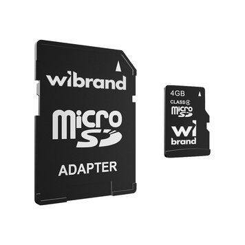 Карта пам'яті microSDHC Wibrand 4Gb class 4 (adapter SD) 543341767 фото