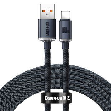 Кабель Baseus Crystal Shine Series Fast Charging Data Cable USB to Type-C 100W 2m Black 105116198 фото