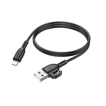 Кабель BOROFONE BX91 USB to iP 2.4A,1m, PVC, PVC connectors, Black 615736224 фото