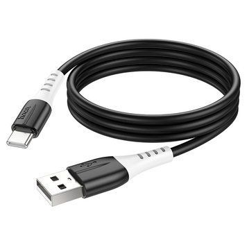 Кабель HOCO X82 USB to Type-C 3A, 1m, silicone, silicone connectors, Black 100253904 фото