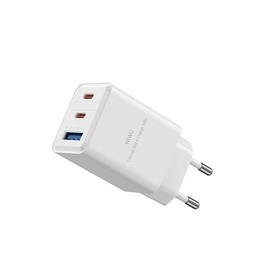 Мережевий зарядний пристрій WIWU Cube 67W 2C+A GaN Fast Charger Wi-G026 EU White 724331606 фото