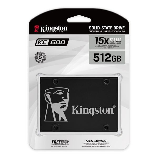 Накопичувач SSD Kingston KC600 512GB 2.5" SATAIII 796151642 фото