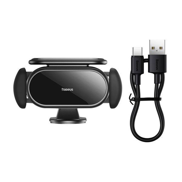 Автотримач для телефона Baseus Steel Cannon pro Solar Electric Car Mount Black 585077238 фото
