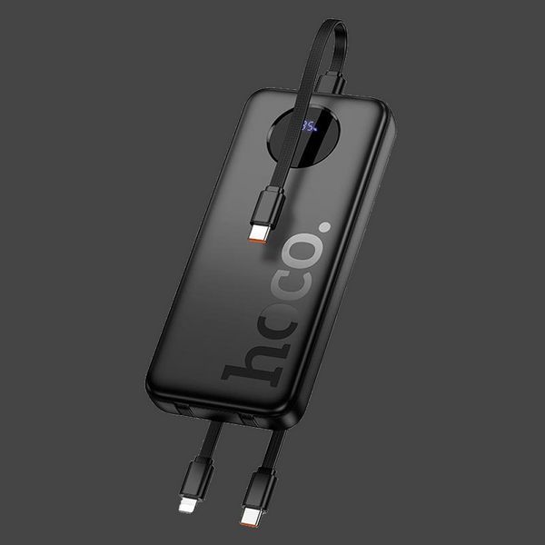 Внешний аккумулятор HOCO J132 Sabio fully compatible power bank with 3 cables (10000mAh) Black 963632595 фото