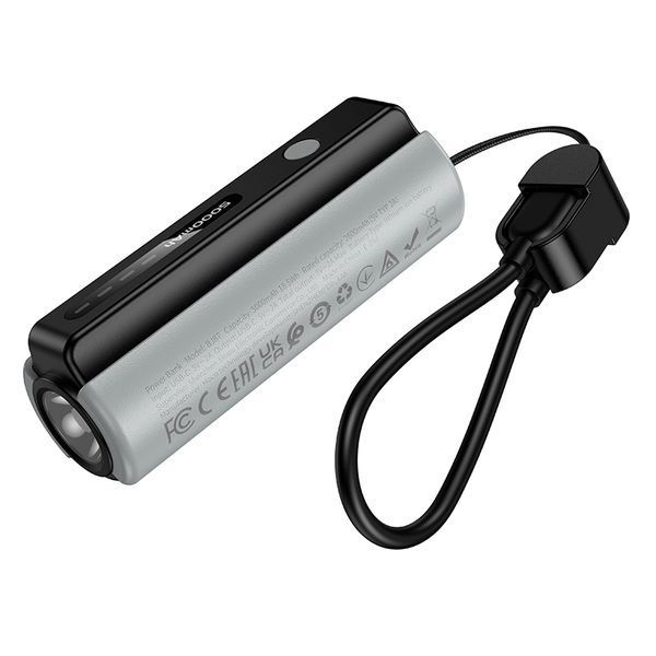 Зовнішній акумулятор BOROFONE BJ87 Star power bank with flashlight and cable(5000mAh) Black 750566985 фото