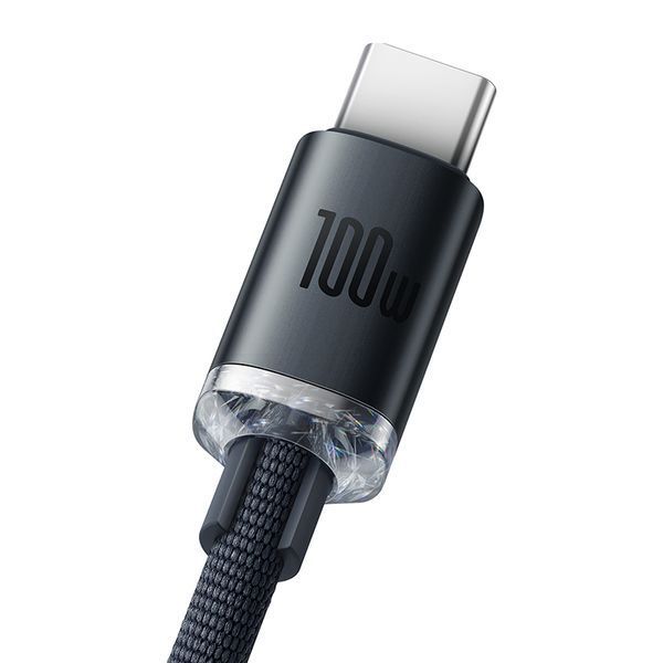 Кабель Baseus Crystal Shine Series Fast Charging Data Cable USB to Type-C 100W 2m Black 105116198 фото