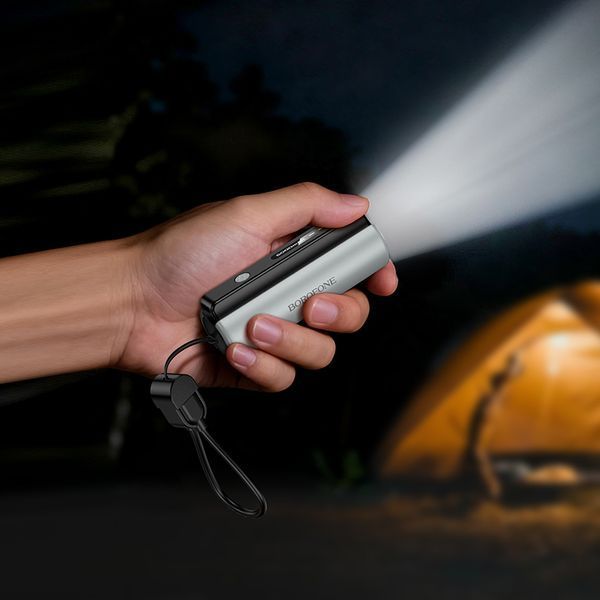 Зовнішній акумулятор BOROFONE BJ87 Star power bank with flashlight and cable(5000mAh) Black 750566985 фото