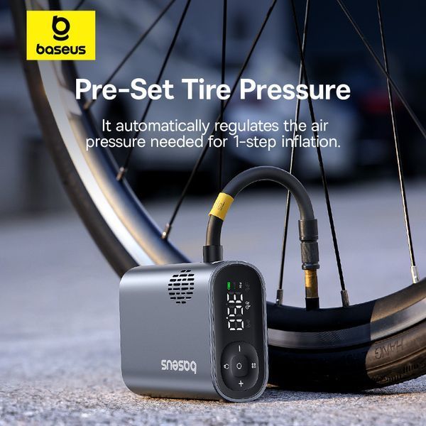 Автомобільний насос Baseus PrimeTrip Series Portable Bike Pump Cosmic Black 420164961 фото