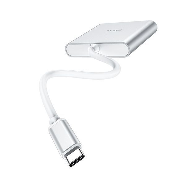 USB-хаб HOCO HB14 Easy use Type-C adapter(Type-C to USB3.0+HDMI+PD) Silver 135327980 фото