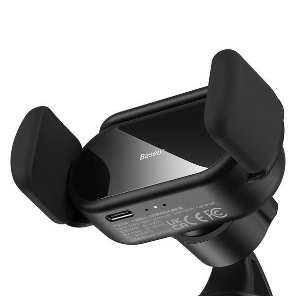 Автотримач для телефона Baseus Steel Cannon pro Solar Electric Car Mount Black 585077238 фото