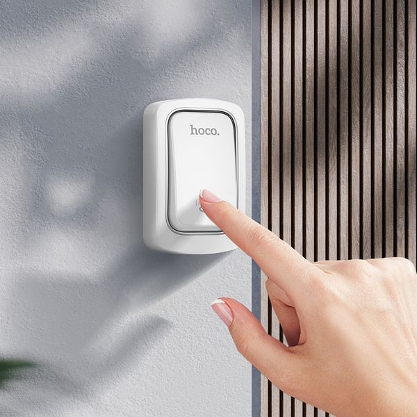 Дзвінок HOCO HI26 self-powered wireless doorbell (EU) 106408725 фото