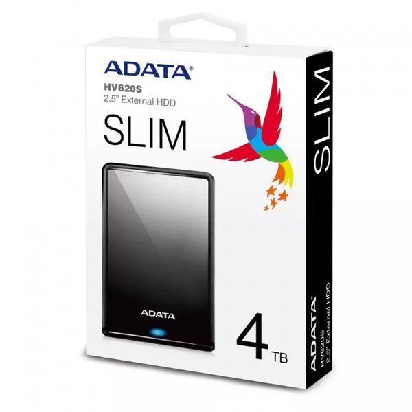Зовнішній жорсткий диск PHD External 2.5'' ADATA USB 3.1 DashDrive Classic HV620S 4TB Slim Black 288079749 фото
