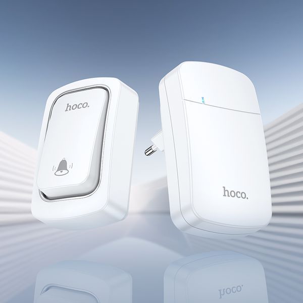 Дзвінок HOCO HI26 self-powered wireless doorbell (EU) 106408725 фото