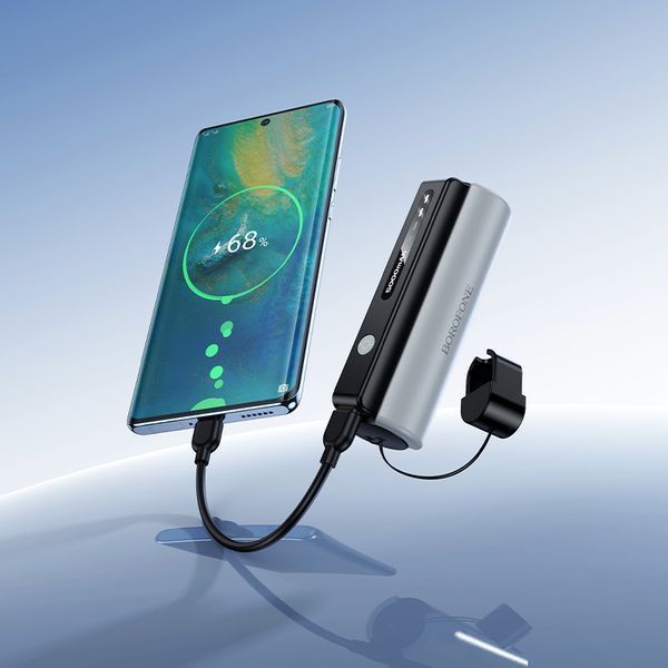 Зовнішній акумулятор BOROFONE BJ87 Star power bank with flashlight and cable(5000mAh) Black 750566985 фото