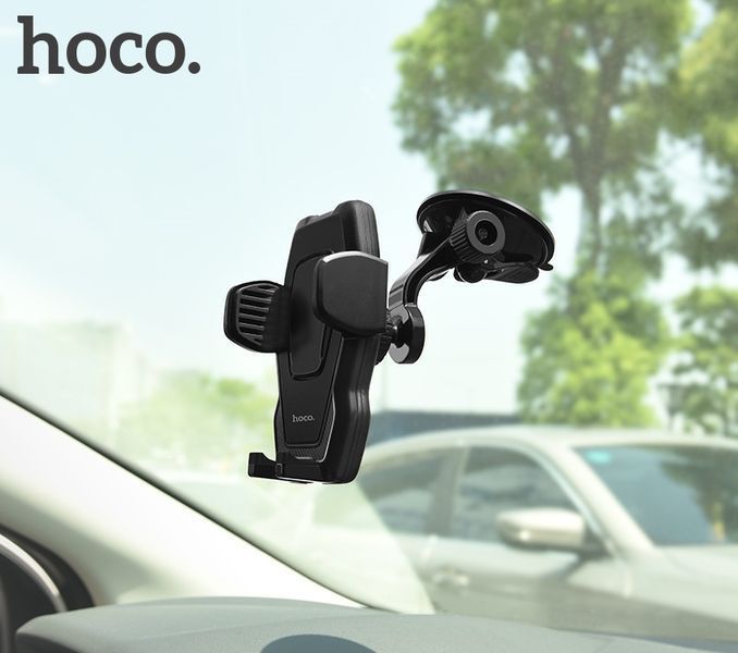 Автодержатель для телефона HOCO CA31 cool run suction cup car holder Black 445736974 фото