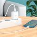 Мережевий зарядний пристрій HOCO C105A Stage dual port PD20W+QC3.0 charger White 889952096 фото 8