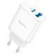 Мережевий зарядний пристрій HOCO C105A Stage dual port PD20W+QC3.0 charger White 889952096 фото 1