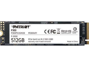Накопичувач SSD M.2 Patriot P300 512GB NVMe 2280 PCIe 3.0x4 3D NAND TLC 591116171 фото