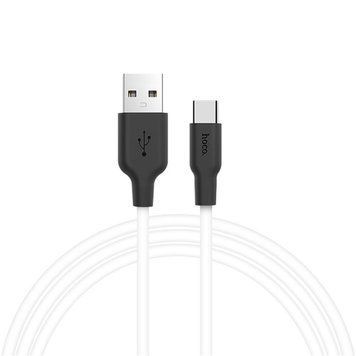Кабель HOCO X21 USB to Type-C 2A, 1m, silicone, TPE connectors, Black+White 581107875 фото