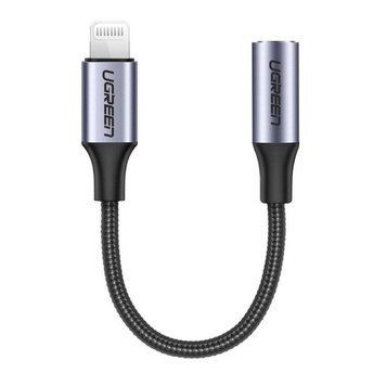 Перехідник UGREEN US211 Lightning M/F Round Cable Aluminum Shell with Braided 10cm (Black)(UGR-30756) 807002513 фото