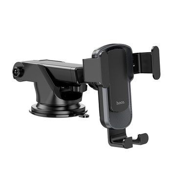 Автотримач для телефона HOCO CA104 vertical and horizontal telescopic gravity vehicle holder Black Metal Gray 506349076 фото