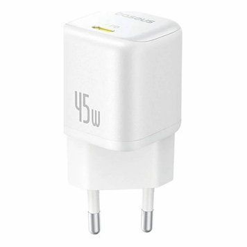Сетевое зарядное устройство Baseus PicoGo GaN Fast Charger 1C 45W EU Moon White 258999153 фото