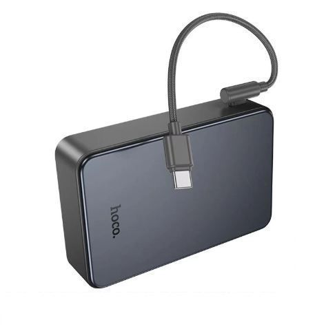 Зовнішній акумулятор HOCO J170A Starlight 22.5W+PD20W fully compatible power bank with cable(20000mAh) Metal Gray 550452585 фото