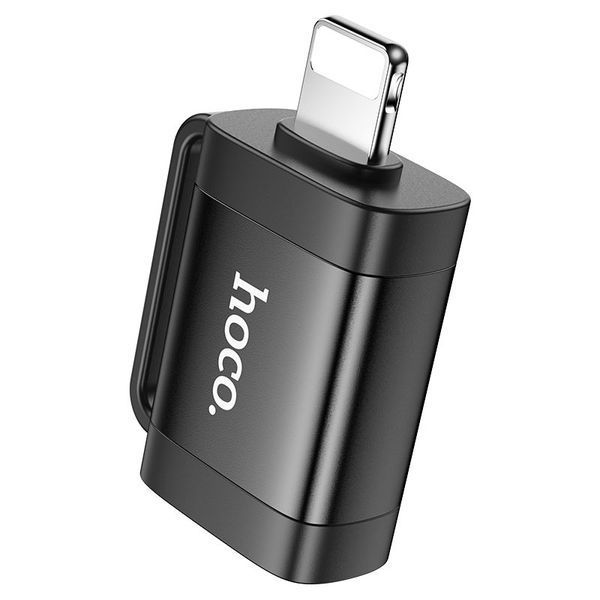 Адаптер HOCO UA31A iP male to USB female OTG adapter Black 547997035 фото