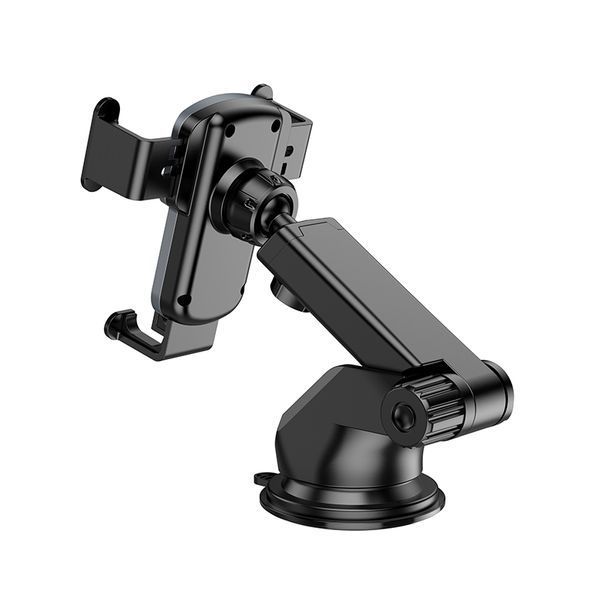 Автодержатель для телефона HOCO CA104 vertical and horizontal telescopic gravity vehicle holder Black Metal Gray 506349076 фото