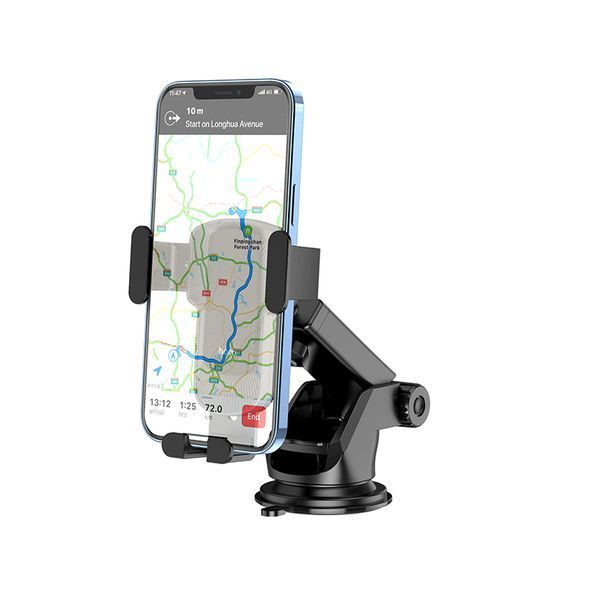 Автодержатель для телефона HOCO CA104 vertical and horizontal telescopic gravity vehicle holder Black Metal Gray 506349076 фото