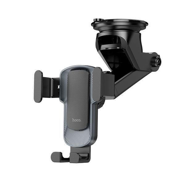 Автодержатель для телефона HOCO CA104 vertical and horizontal telescopic gravity vehicle holder Black Metal Gray 506349076 фото